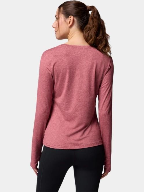 tricou cu maneci lungi, pentru sport pt. femei Columbia Sloan Ridge Long Sleeve Shirt rosu 4