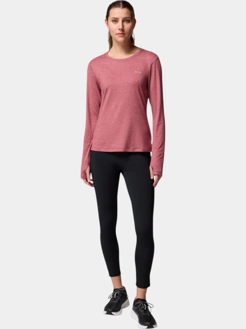 tricou cu maneci lungi, pentru sport pt. femei Columbia Sloan Ridge Long Sleeve Shirt rosu 5