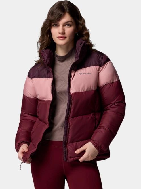 jacheta de primavara pt. femei Columbia Puffect II Colorblock Jacket rosu 5