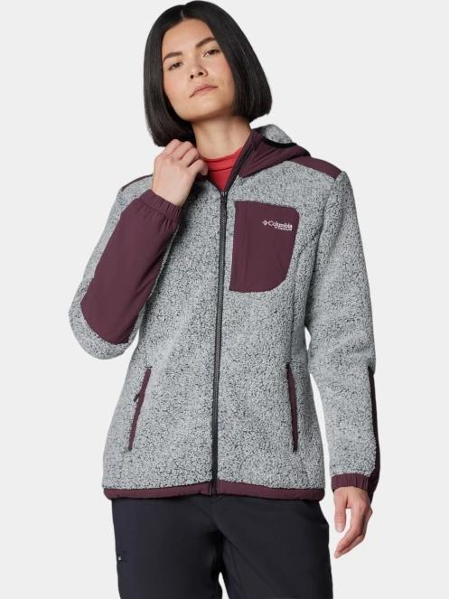 pulover polar pt. femei Columbia Arctic Crest Sherpa Full Zip alb 6