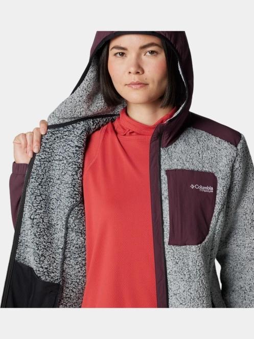 pulover polar pt. femei Columbia Arctic Crest Sherpa Full Zip alb 7