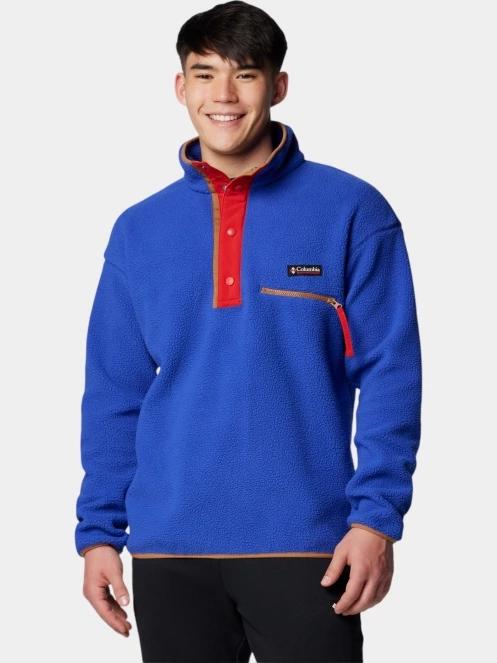 pulover polar pt. barbati Columbia Helvetia II Half Snap Fleece albastru 2