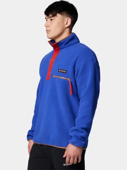pulover polar pt. barbati Columbia Helvetia II Half Snap Fleece albastru 3