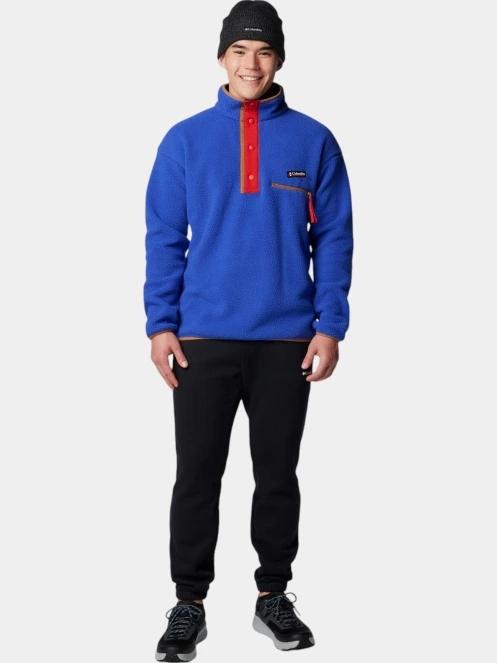pulover polar pt. barbati Columbia Helvetia II Half Snap Fleece albastru 5