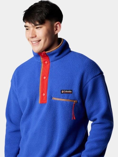 pulover polar pt. barbati Columbia Helvetia II Half Snap Fleece albastru 6