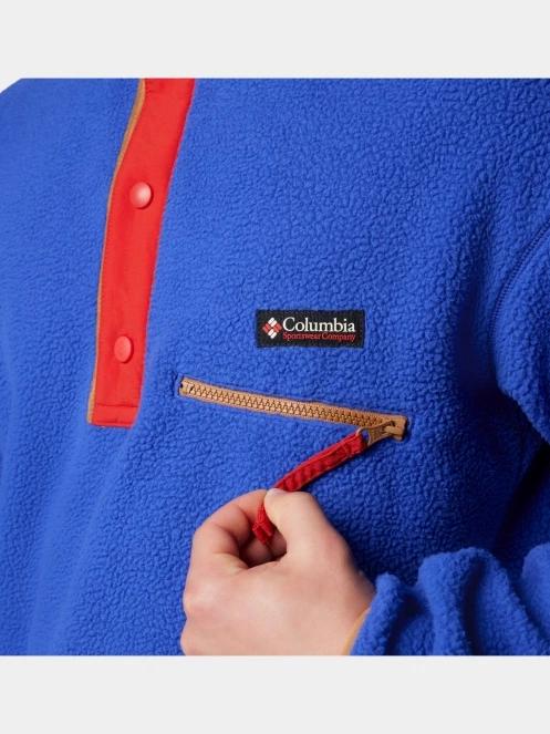pulover polar pt. barbati Columbia Helvetia II Half Snap Fleece albastru 8