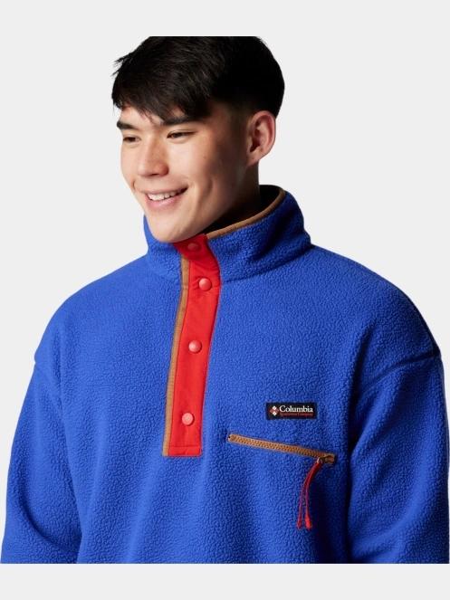 pulover polar pt. barbati Columbia Helvetia II Half Snap Fleece albastru 9