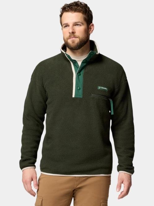 pulover polar pt. barbati Columbia Helvetia II Half Snap Fleece verde 2