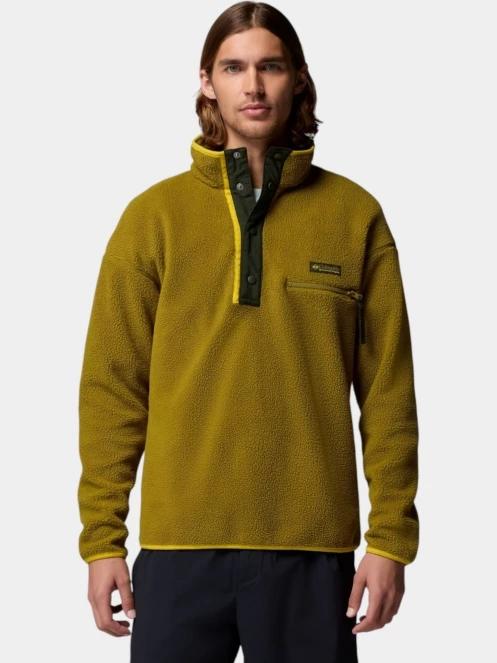 pulover polar pt. barbati Columbia Helvetia II Half Snap Fleece verde 2
