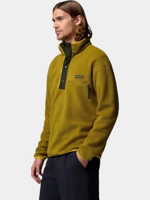 pulover polar pt. barbati Columbia Helvetia II Half Snap Fleece verde 3