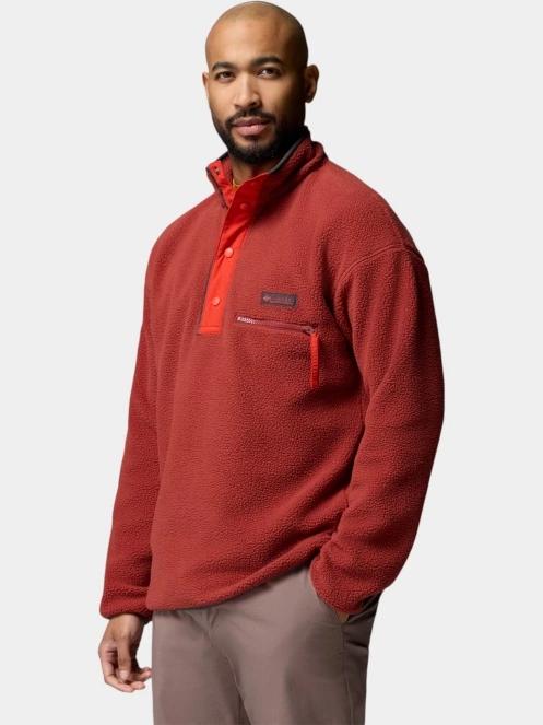 pulover polar pt. barbati Columbia Helvetia II Half Snap Fleece rosu 3