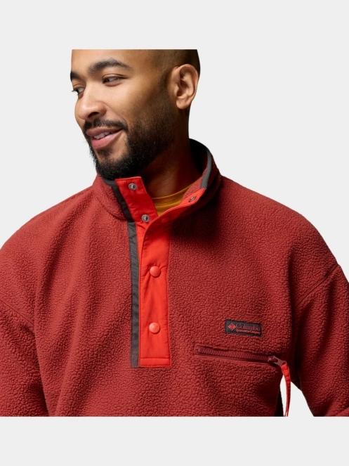 pulover polar pt. barbati Columbia Helvetia II Half Snap Fleece rosu 6