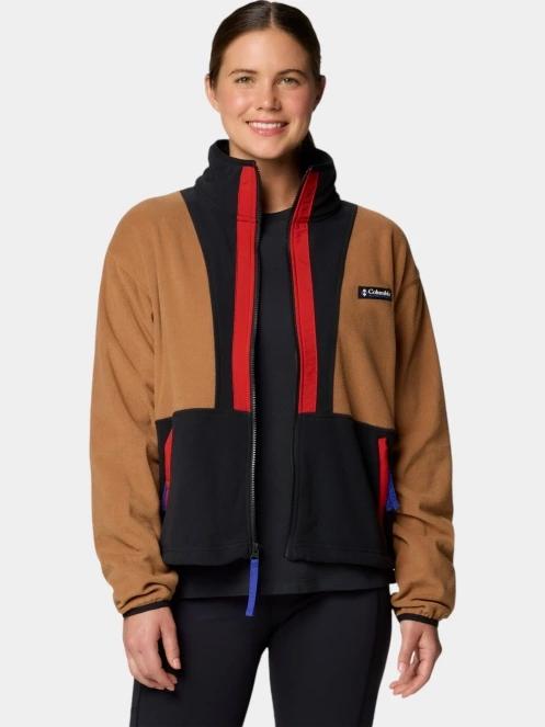 pulover polar pt. femei Columbia Backbowl II Full Zip Fleece maro 2