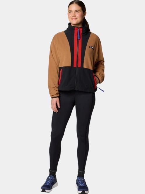 pulover polar pt. femei Columbia Backbowl II Full Zip Fleece maro 5