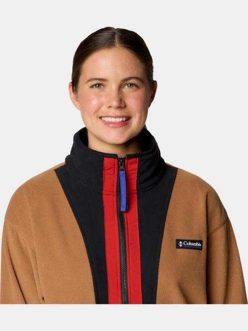 pulover polar pt. femei Columbia Backbowl II Full Zip Fleece maro 6