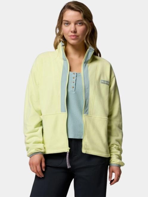pulover polar pt. femei Columbia Backbowl II Full Zip Fleece galben 5