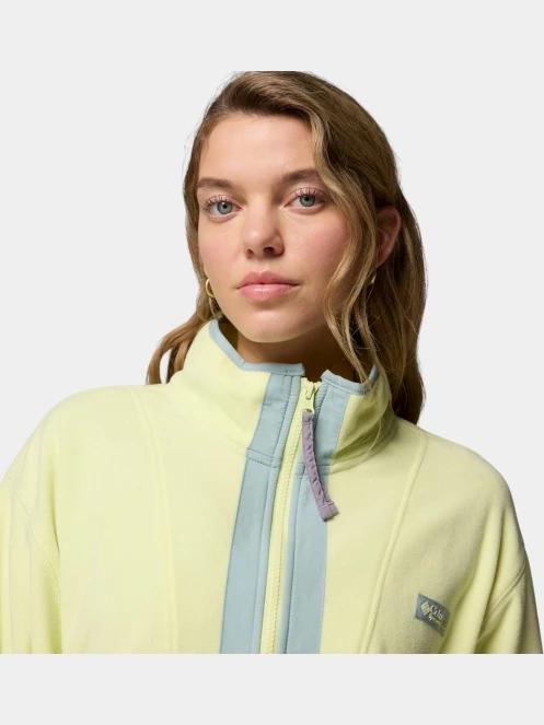 pulover polar pt. femei Columbia Backbowl II Full Zip Fleece galben 8