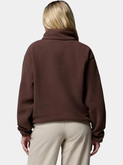 pulover polar pt. femei Columbia Helvetia II Cropped Half Snap Fleece maro 4