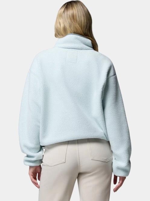 pulover polar pt. femei Columbia Helvetia II Cropped Half Snap Fleece verde deschis 4