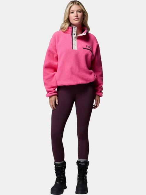 pulover polar pt. femei Columbia Helvetia II Cropped Half Snap Fleece magenta 5