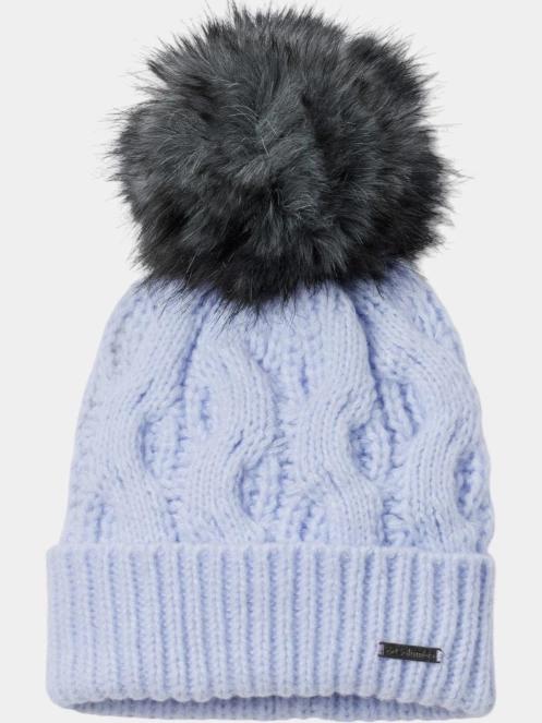 caciula tricotata pt. femei Columbia Boundless Days Cable Knit Pom Beanie albastru 2