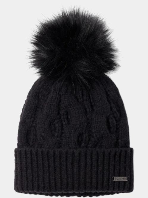 caciula cu mot pt. femei Columbia Boundless Days Cable Knit Pom Beanie negru 2