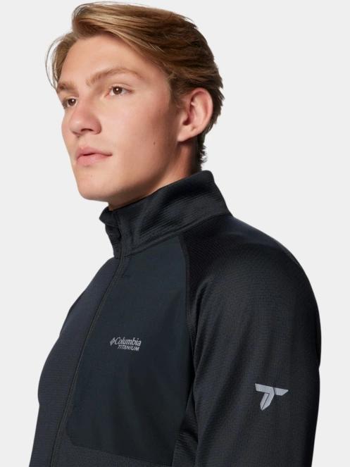 pulover polar pt. barbati Columbia Triple Canyon Grid Fleece FZ II negru 7