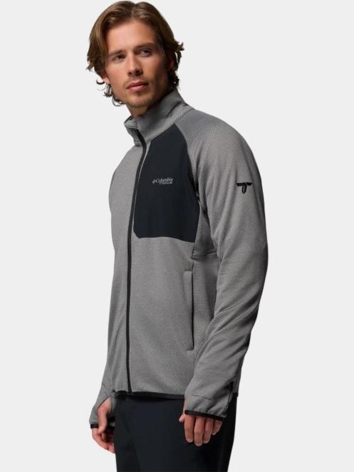 pulover polar pt. barbati Columbia Triple Canyon Grid Fleece FZ II gri 3
