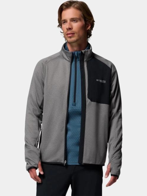 pulover polar pt. barbati Columbia Triple Canyon Grid Fleece FZ II gri 5