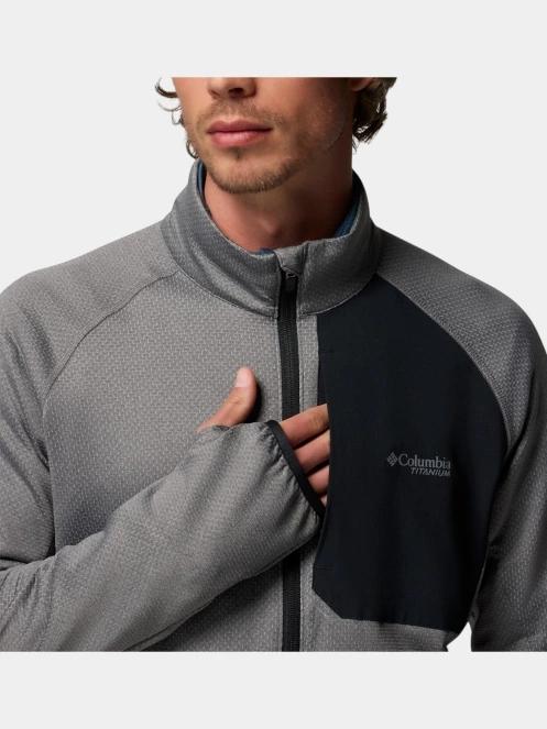 pulover polar pt. barbati Columbia Triple Canyon Grid Fleece FZ II gri 7