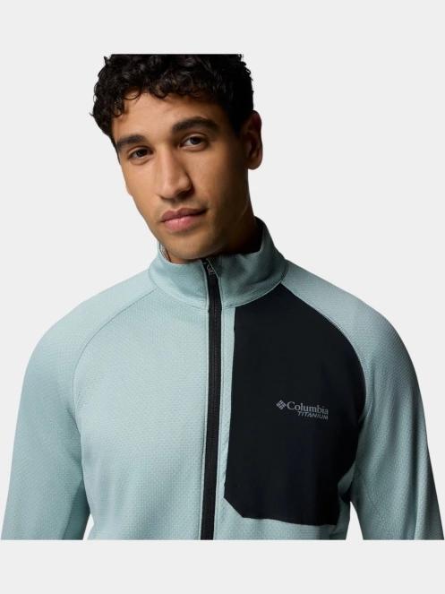 pulover polar pt. barbati Columbia Triple Canyon Grid Fleece FZ II albastru 9