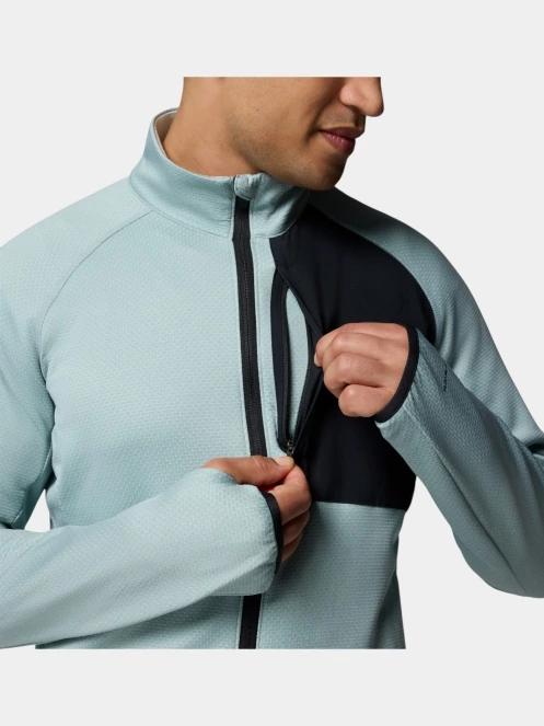 pulover polar pt. barbati Columbia Triple Canyon Grid Fleece FZ II albastru 10