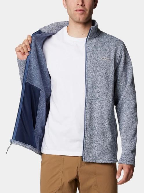 pulover polar pt. barbati Columbia Alto Pass Full Zip Fleece albastru deschis 5