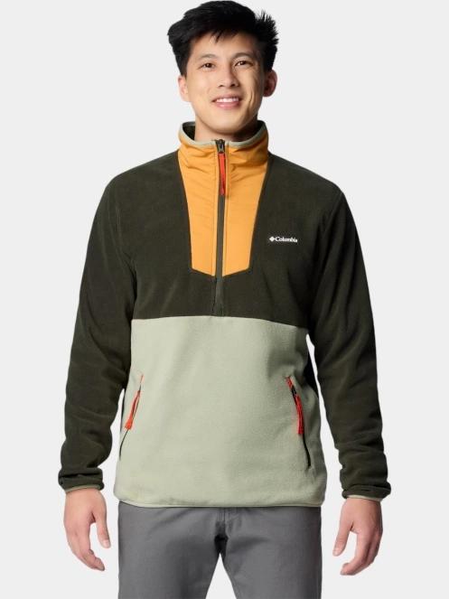 pulover polar pt. barbati Columbia Sequoia Grove Half Zip Fleece verde 2