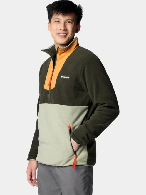 pulover polar pt. barbati Columbia Sequoia Grove Half Zip Fleece verde 3