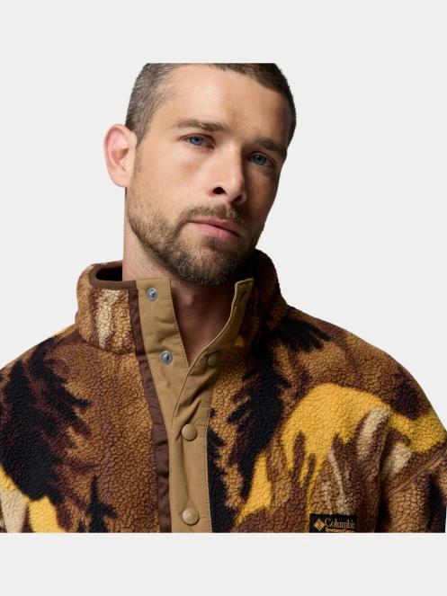 pulover polar pt. barbati Columbia Helvetia II Printed Half Snap Fleece oliv 6