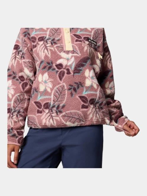 pulover polar pt. femei Columbia Helvetia II Printed Cropped Half Snap roz 6
