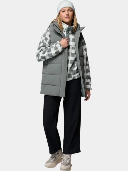 pulover polar pt. femei Columbia Helvetia II Printed Cropped Half Snap verde inchis 5