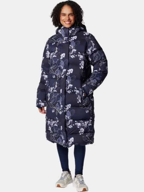 jacheta de iarna pt. femei Columbia Boundless Days Print Long Down Jacket albastru 2