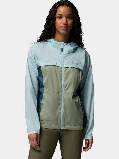 geaca de vant pt. femei Columbia Crested Canyon Windbreaker albastru deschis 2