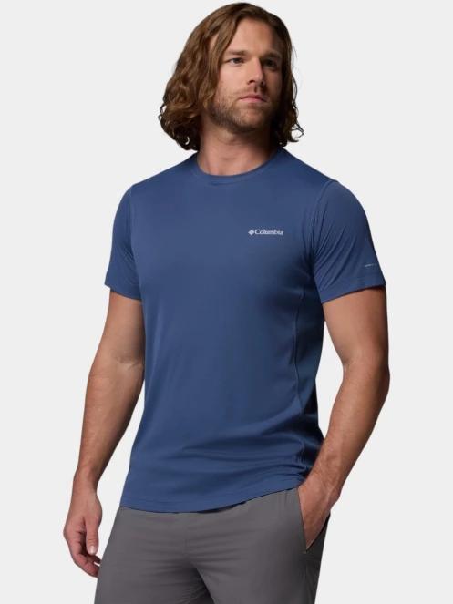 tricou pentru sport, cu maneci scurte pt. barbati Columbia Zero Rules Light Short Sleeve Crew albastru 3