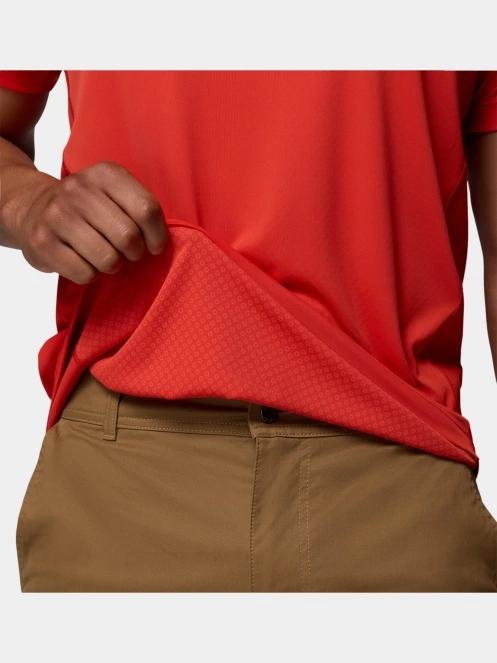 tricou pentru sport, cu maneci scurte pt. barbati Columbia Zero Rules Light Short Sleeve Crew rosu 7