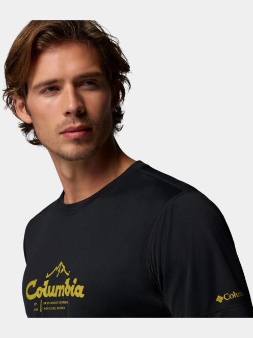 tricou pentru sport, cu maneci scurte pt. barbati Columbia Zero Rules Light Short Sleeve Graphic Crew negru 7