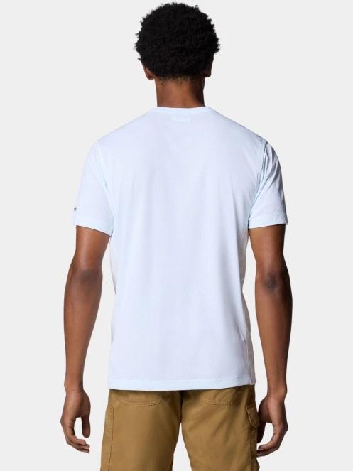 tricou pentru sport, cu maneci scurte pt. barbati Columbia Zero Rules Light Short Sleeve Graphic Crew alb 4