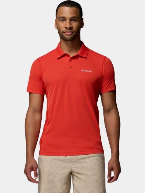 tricou de sport, cu guler pt. barbati Columbia Zero Rules Light Polo rosu 2