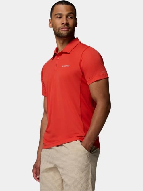 tricou de sport, cu guler pt. barbati Columbia Zero Rules Light Polo rosu 3