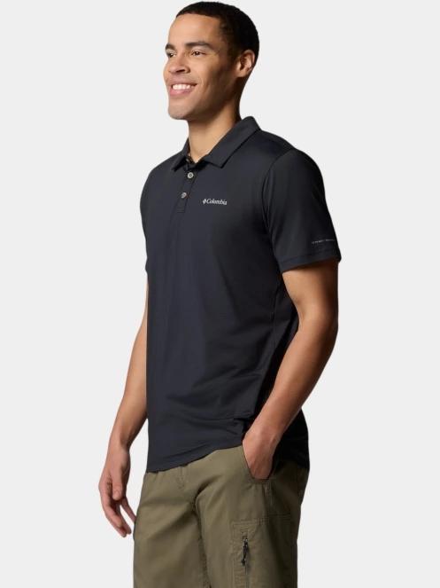 tricou de sport, cu guler pt. barbati Columbia Tech Trail Utility Polo negru 3