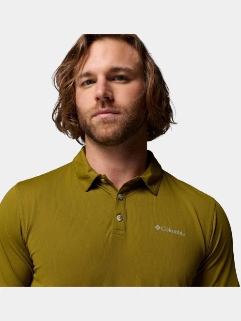 tricou de sport, cu guler pt. barbati Columbia Tech Trail Utility Polo verde 6