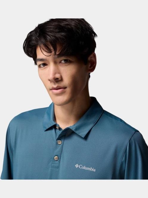 tricou de sport, cu guler pt. barbati Columbia Tech Trail Utility Polo albastru 6