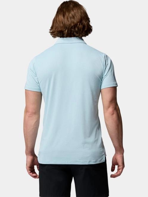 tricou de sport, cu guler pt. barbati Columbia Tech Trail Utility Polo albastru deschis 4